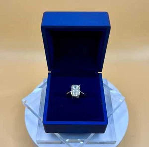 Engagement Ring, 5 CT Cushion Lab Grown Diamond, 14K Gold Elongated Cushion Ring - Picture 1 of 10