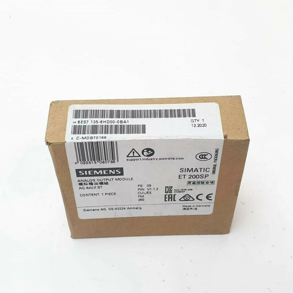6ES7 135-6HD00-0BA1 SIEMENS 6ES7135-6HD00-0BA1 ET 200SP Analog Output Module