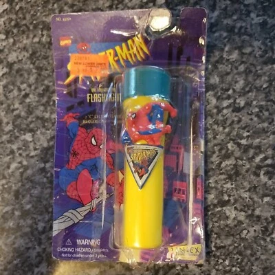   Linterna Spiderman Vintage Janex 1995 Marvel Comics Probada Funciona Original Foto 1 de 4
