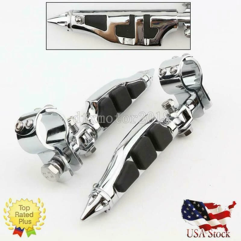 1" 1-1/4" Foot Pegs Rest Clamps For Suzuki Intruder VS 700 750 800 1400 1500 Foto 1 de 4