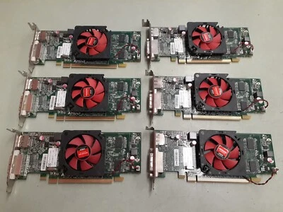 (6) Dell 0NFXD5 1GB AMD Radeon HD 6450 DisplayPort DVI PCle Low Profile NFXD5 - Image 1 of 4