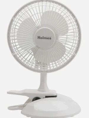 Holmes Convertible Desk & Clip Fan 6” White HCF0611A New In Box College School - Image 1 of 3
