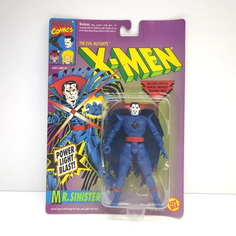The Evil Mutants X-Men Mr. Sinister w/ Power Light Blast - Toy Biz 1992 Read Cover