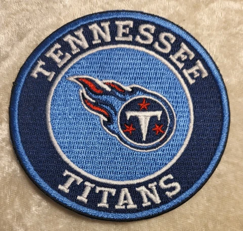 Tennessee Titans Round 3.5" Iron On Embroidered Patch ~US Seller~ FREE Ship! Cover
