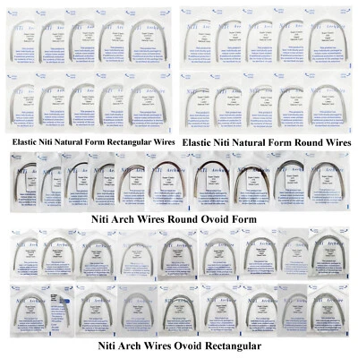 Ortho dental súper elástico Niti rectangular redondo arco alambre ovoide/natural/cuadrado Foto 1 de 4