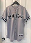 VINTAGE 90s DEREK JETER Jersey Majestic NY Yankees #2 MLB Sewn Authentic Medium