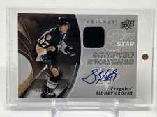 2008-09 Upper Deck Trilogy Scripted Swatches Autograph Sidney Crosby Auto