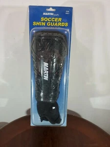Martin Sports Soccer Shin Guards Adult SS90 Black New 12in length - Picture 1 of 8