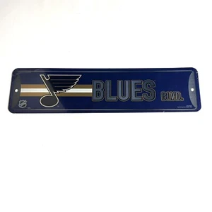 Insegna St Louis Blues Metal Street [NUOVO] Banner da parete New York Avenue - Foto 1 di 5