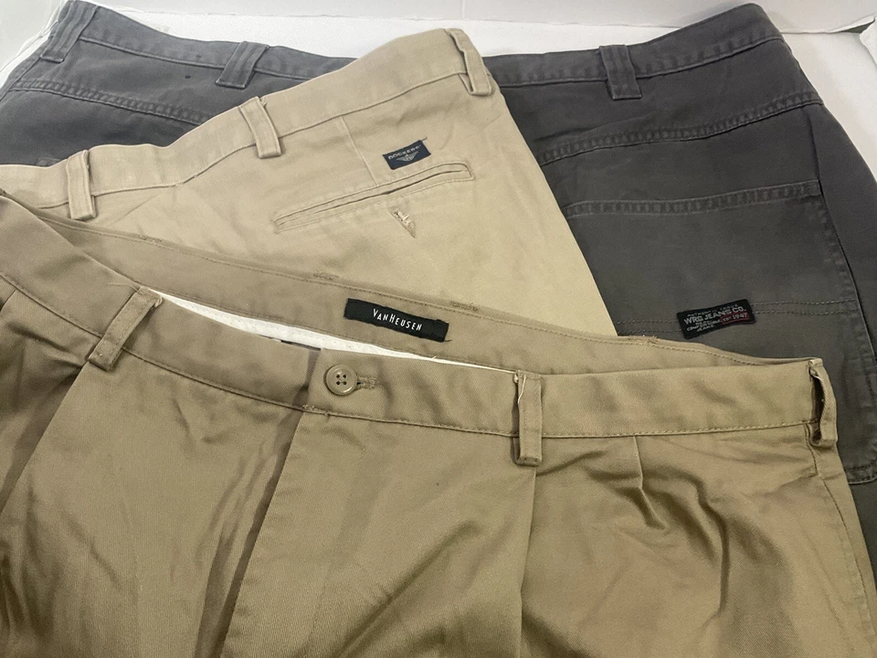 Lot of 3 Men’s Pants 42x30; WRG, Dockers, Van Huesen - Image 1 of 4