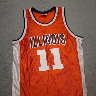 Camiseta deportiva de baloncesto vintage Illinois Fighting Illini Izaw para hombre pequeña naranja blanca Foto 1 de 4