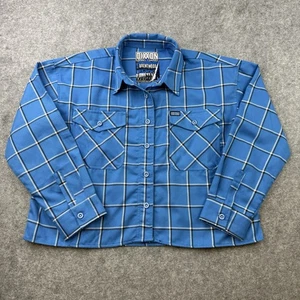 Dixxon Flanellhemd Damen MEDIUM blau Brentwood CROPPED kariert Wandern Outdoor - Bild 1 von 12