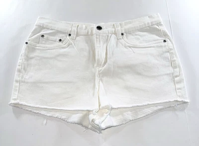 Женские белые джинсовые шорты Venus размер 12 средняя посадка срезанные горячие брюки - Изображение 1 из 4