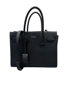 Saint Laurent Sac De Jour NANO Calfskin Leather Black •Authentic• Handbag Purse - Picture 1 of 13