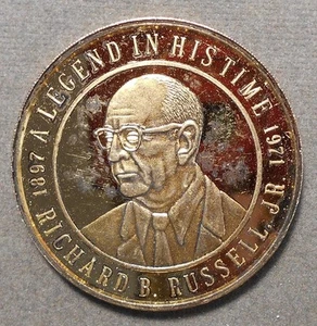 Political: Richard B. Russell, Jr., A Legend In His Time, 1971 Silver 1 troy oz - Picture 1 of 2