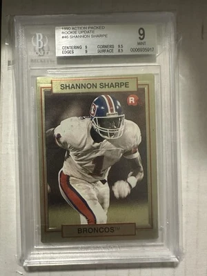 1990 Action Packed Shannon Sharpe RC Update BGS 9 Mint - Image 1 of 2