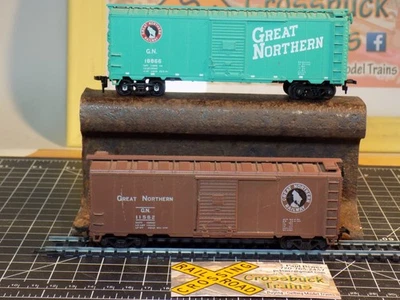 Juego HO/2 40' Boxcars Varney GN 18866, Athearn GN 11582 gancho/cuerno cplrs (110302) Foto 1 de 4