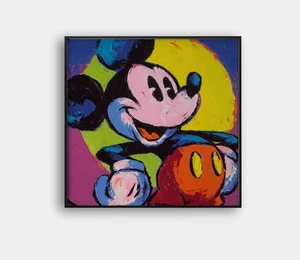 🖼️ Mickey Mouse Art "Framed" by Peter Max 🎨 | 24"x24" Giclée | COA ✍️ V48 - Picture 1 of 5