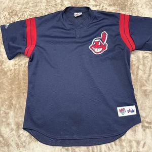 Vintage 90s Majestic Diamond Collection Cleveland Indians Jersey Mens XL Wahoo - Picture 1 of 11