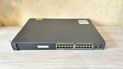 Cisco WS-C2960-24PC-L 24 Port POE Switch Dual Gigabit Uplinks - Image 1 of 4