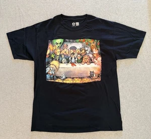 Get Down Art Wizard Of Oz Last Supper Horror T-Shirt, Large Schwarz Unisex - Bild 1 von 5