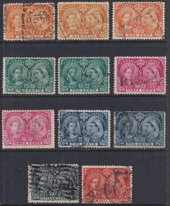 Canada Lot of Used Jubilees With Shade Varieties See* - Picture 1 of 2