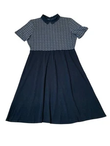 Dorothy Perkins Women's Black & White Fit & Flare Sweater Dress Heart Pattern 12 - Picture 1 of 7