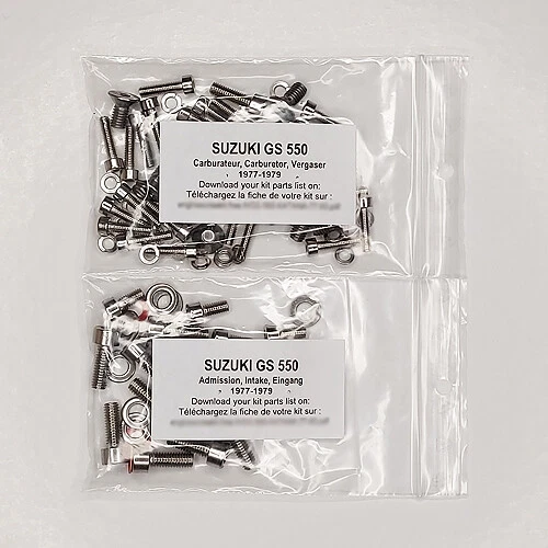 SUZUKI GS 550 E L T 1977-1979 Kit viti brugola inox n°1 carburatori GS550 Foto 1 de 1