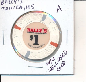 TUNICA MISSISSIPPI CASINO CHIP - BALLY'S CASINO $1.00 - A - Bild 1 von 2