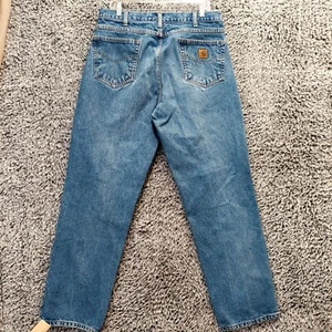 Carhartt Jeans Herren 36/32 Blau Straight Leg Relaxed Fit Dark Wash USA Denim - Bild 1 von 9