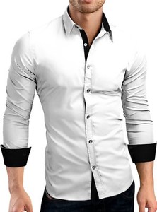 black white button up