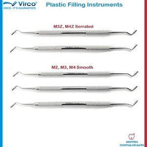 DENTAL AMALGAM PLASTIC FILLING SMOOTH & SERRATED INSTRUMENT PLUGGERS SET - Picture 1 of 6