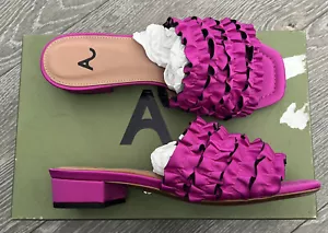 Alexa Chung Satin High Sandals - Fuchsia - UK 4/EU 37 - BNIB - Picture 1 of 9