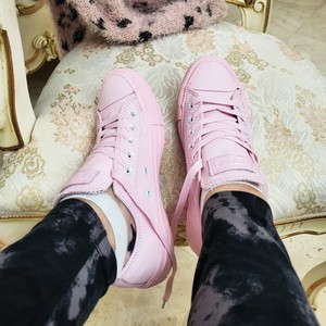 light pink leather converse