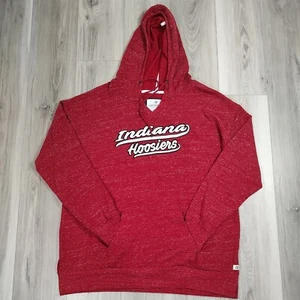 Indiana Hoosiers Sweatshirt Women's XXL Red Long Sleeve Embroidered Hoodie - Picture 1 of 7