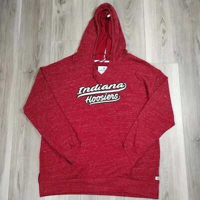 Moletom Indiana Hoosiers feminino XXL vermelho manga longa bordado com capuz - Imagem 1 de 4