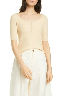 NWT Vince Rib Scoop Neck Cashmere Top-Everyday Chic or Workwear Looks, Large - Image 1 of 4
