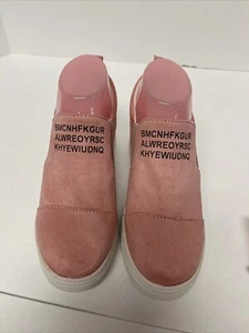 BMCNHFKGUR ALWREOYRSO KHYEWIUDNC Women's Slip-on Wedge Shoes Suede Pink Size 8.5 - Picture 1 of 9