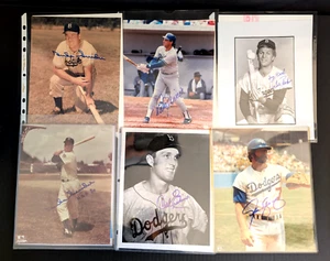 Lot of 10 L.A. / Brooklyn DODGERS Signed Photo, Snider, Scioscia, Wills, Sax - Picture 1 of 13