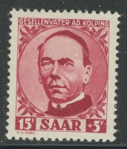 Saar 1950 15Fr Adolph Kolping Sc# B74 NH - Picture 1 of 1