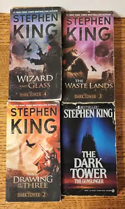 4 Stephen King PBs Dark Tower Series #1-4:Gunslinger/Drawing of the Three +2 - Picture 1 of 5