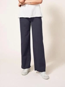 White Stuff Dolce Women's Organic Cotton Pants Stretchable Comfy Ladies Trousers - Picture 1 of 11