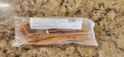 Pampered Chef Bamboo Serving Set 2048 - 7" Ladle Fork Spreader New Sealed - Image 1 of 2