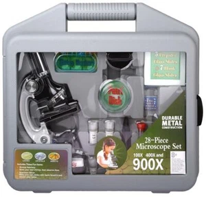 GESCHENK 900x Junior Mikroskop Schüler Kinder Lern Set 28-teilig - Bild 1 von 2