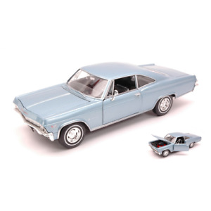CHEVROLET IMPALA SS396 COUPE' 1965 BLUE 1:24 Welly Auto Stradali Die Cast