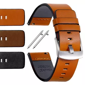 SKÓRA NATURALNA Pasek do zegarka 18 | 20 | 22 | 24 mm Zamienny skórzany pasek Basic Quick Release - Zdjęcie 1 z 19