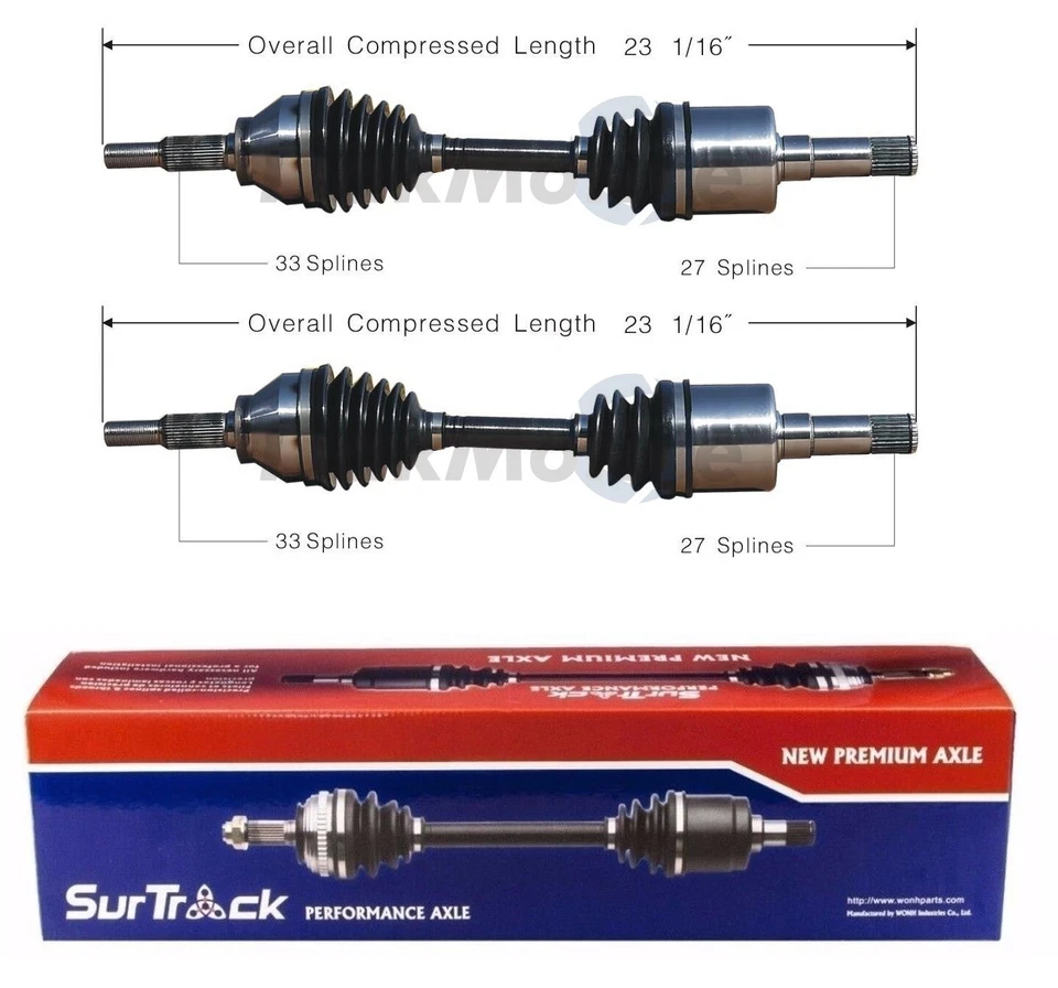 Juego de 2 ejes delanteros SurTrack CV para Chevy Saturn 2,0 l 4 L manual MU3 Foto 1 de 1