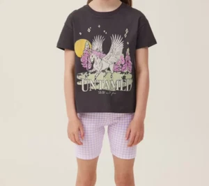Cotton:On Kids Girls Short Sleeve Print Tee T-Shirt Untamed Unicorn Size 7 NEW - Picture 1 of 4