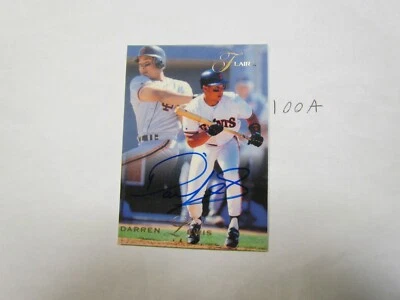 1993 Flair Fleer Darren Lewis Autographed Signed Baseball Card  - Image 1 of 2