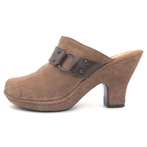 Born Crown hellbraune Wildleder-Pantoletten Clogs Damen US 9 - Bild 1 von 9